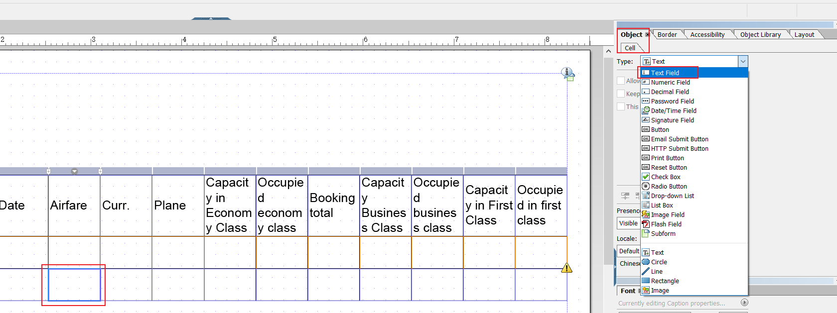 16.Adobe Form_脚本编辑器_修改单元格类型
